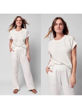 Faherty Dream Cotton Gauze Top Size M